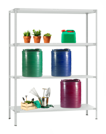 Стеллаж металлический Титан МС-900 2400x1000x300 4 полки Стеллаж металлический Титан МС-900 2400x1000x300 4 полки