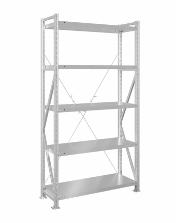 Стеллаж MS U 2500x700x400 5 полок (350 кг, металл) купить в Омске