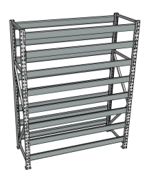 Стеллаж грузовой СГР 2500x2100x500 8 полок (без настила) Стеллаж грузовой СГР 2500x2100x500 8 полок (без настила)