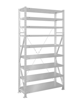 Стеллаж MS U 2500x700x400 9 полок (350 кг, металл) купить в Омске