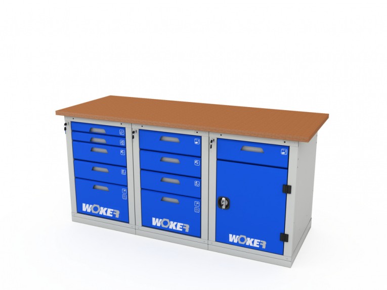 Верстак трехтумбовый WOKER PRO 3542.1800 купить в Омске