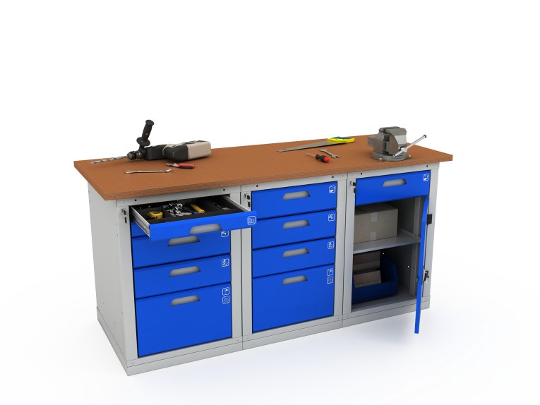 Верстак трехтумбовый WOKER PRO 3542.1800 купить в Омске